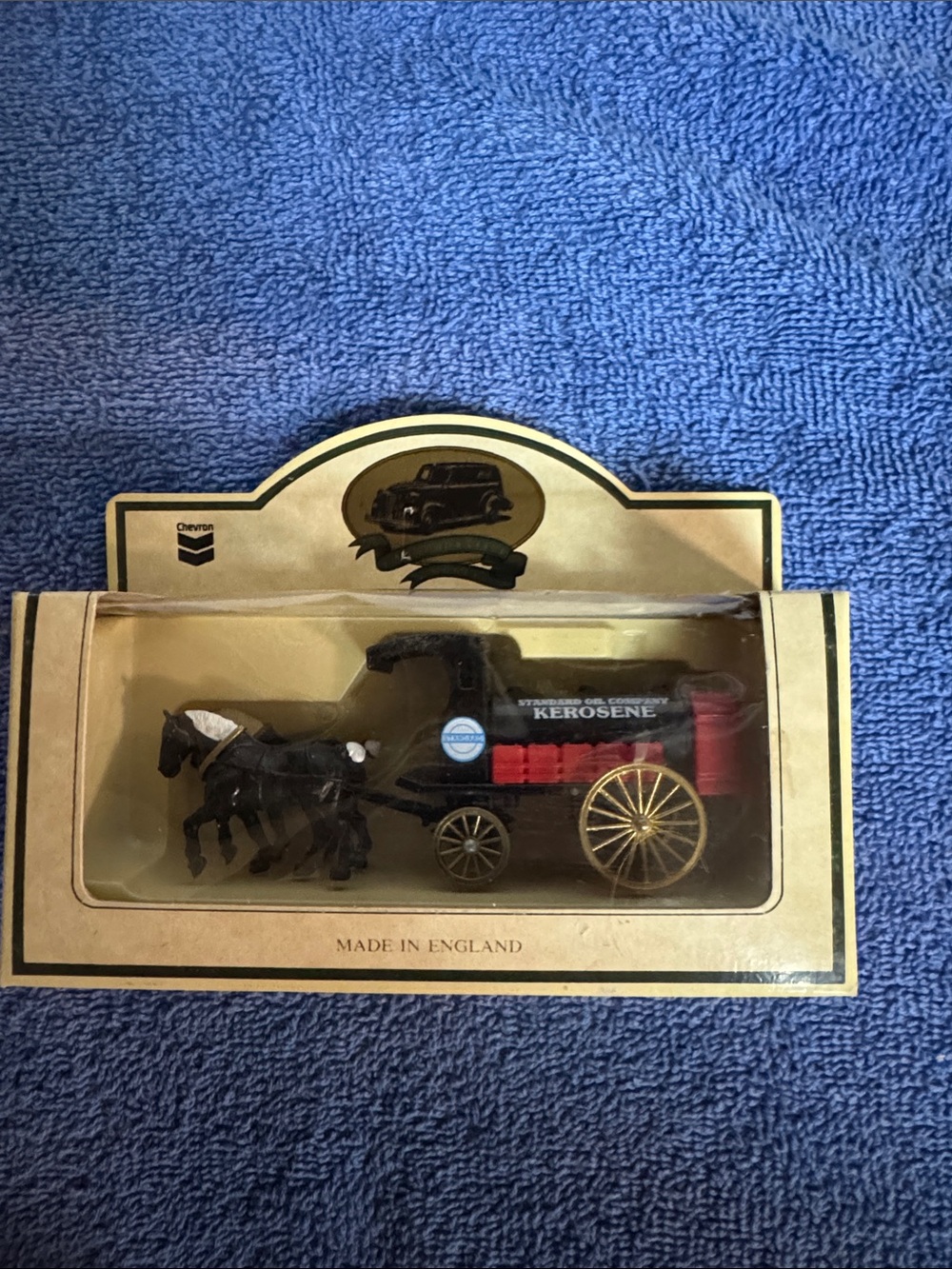 Chevron Die-Cast Horse-Drawn Kerosene Wagon Model